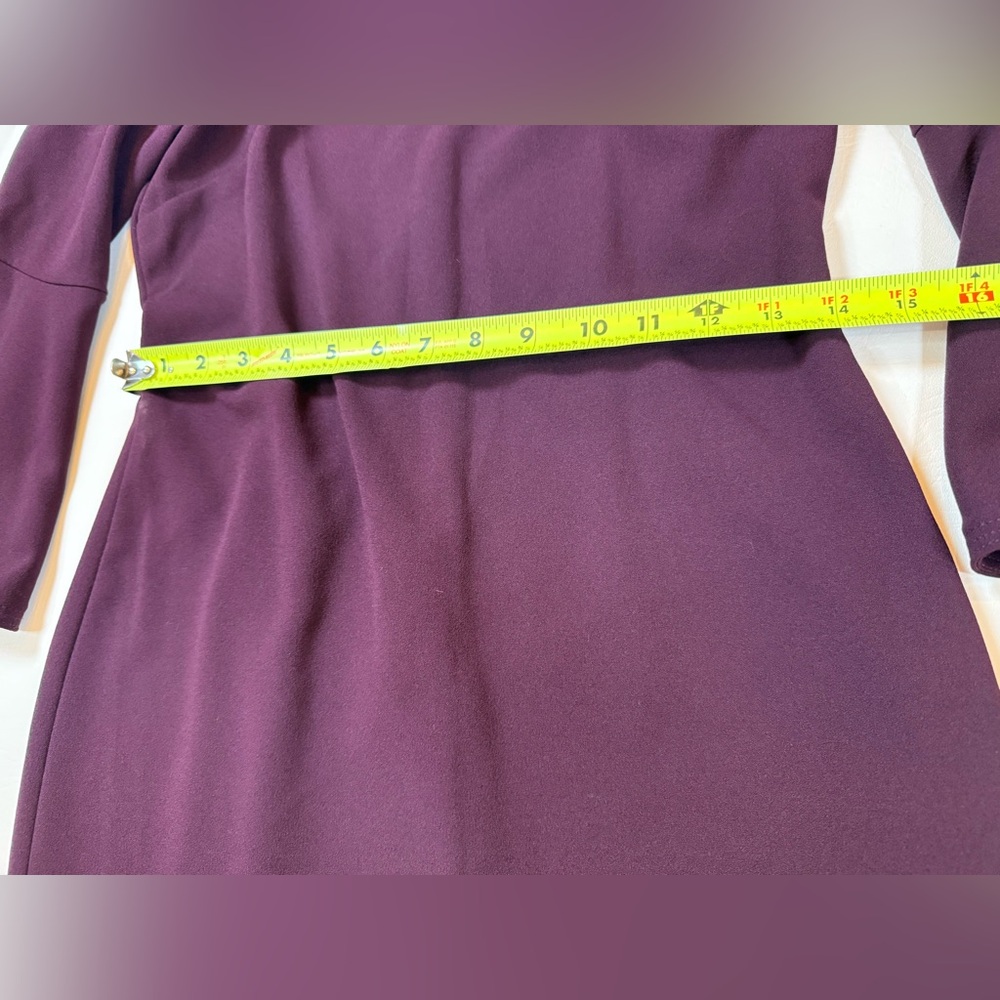 Calvin Klein plum size 4 women’s bell 3/4 sleeve boat neck sheath dress (U) - Picture 9 of 11